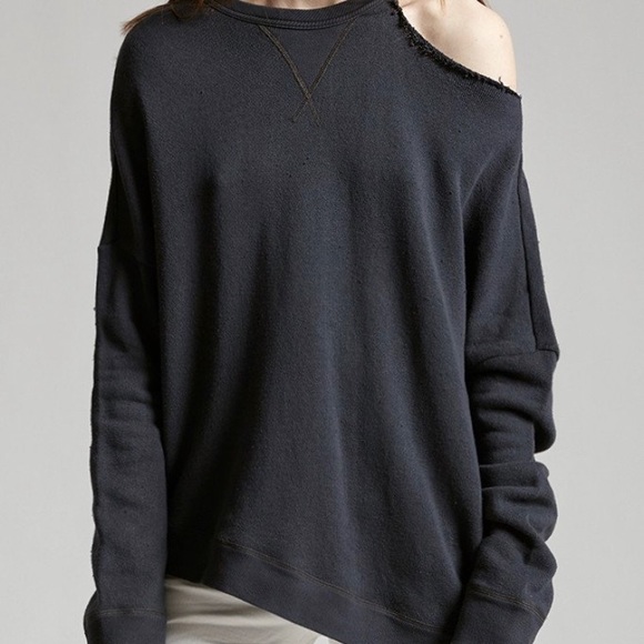 R13 distorted Sweatshirt - black. Size-Large. - Picture 6 of 11